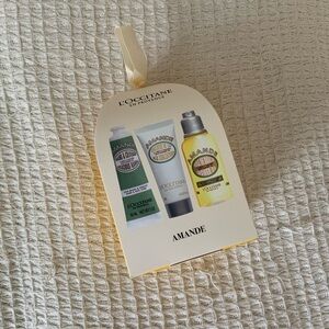 New L'Occitane Almond Stocking Travel Set Shower Oil Hand Cream Body Lotion